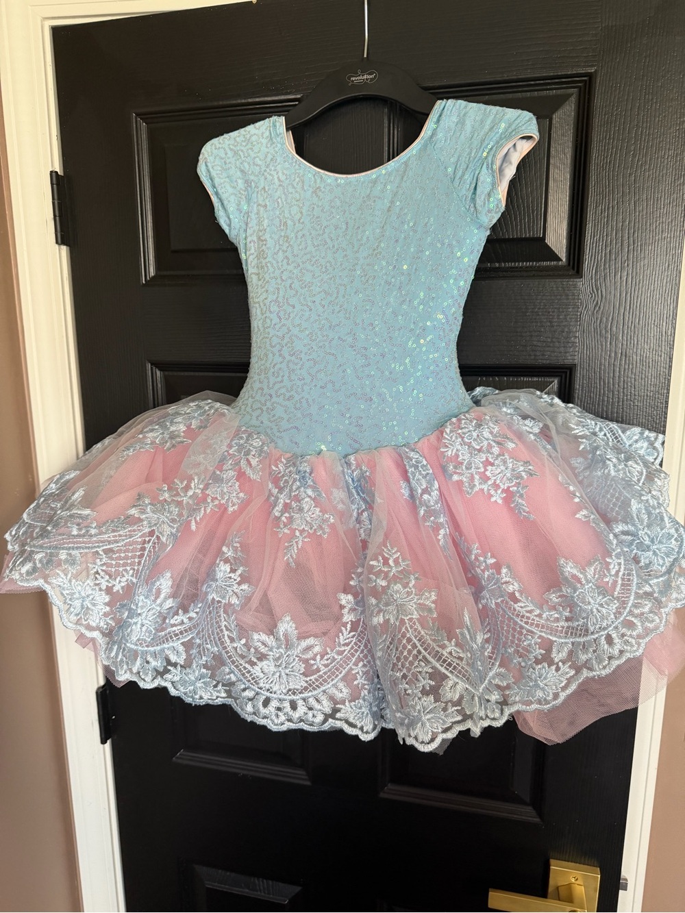 Revolution Blue and Pink Lace Tulle Ballet Tutu Dress